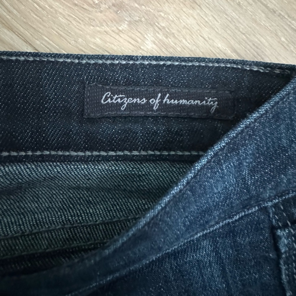 Citizens of Humanity bootcut denim jeans, indigo color, size 25